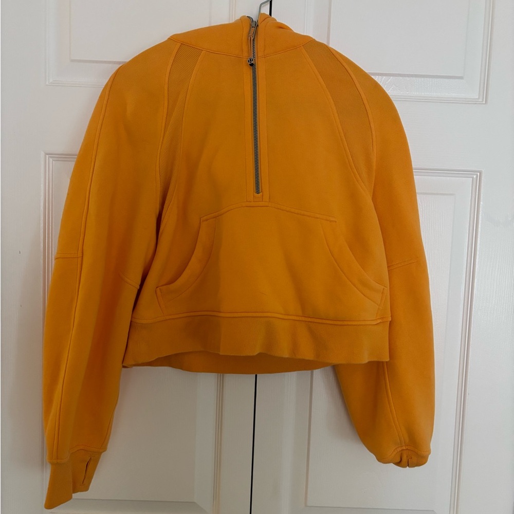 Orange Lululemon half Zip-Up Sweatshirt